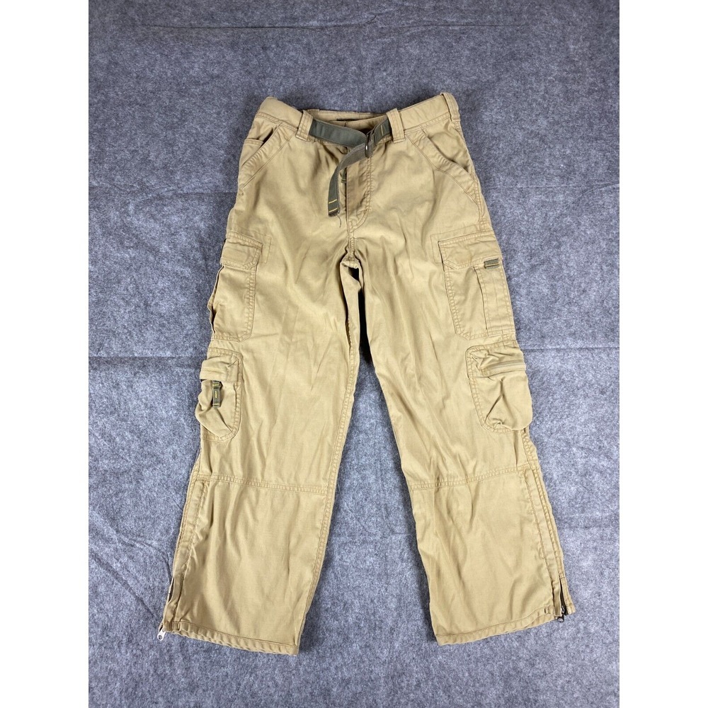 Abercrombie & Fitch Pants Boys Large Beige Cargo‎ Wide Leg Paratrooper 28x25